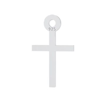 Cross pendant, sterling silver, LKM-3094 - 0,80 7x12 mm