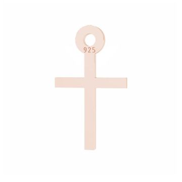 Cross pendant, sterling silver, LKM-3094 - 0,80 7x12 mm*18K - Rose Gold Plated - 0,4 µm