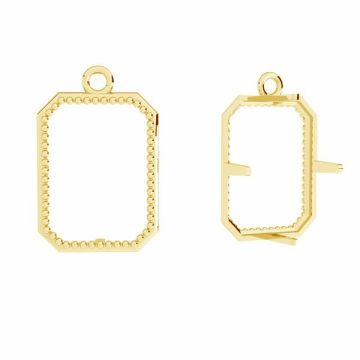 Pendant - setting for rectangle stones*sterling silver 925*24K - Gold Plated - 0,4 µm