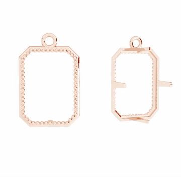 Pendant - setting for rectangle stones*sterling silver 925*18K - Rose Gold Plated - 0,4 µm