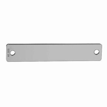 Rectangular pendant connector tag, sterling silver, LKM-3125 - 0,40 4,5x25 mm*PT - Platinum Plated