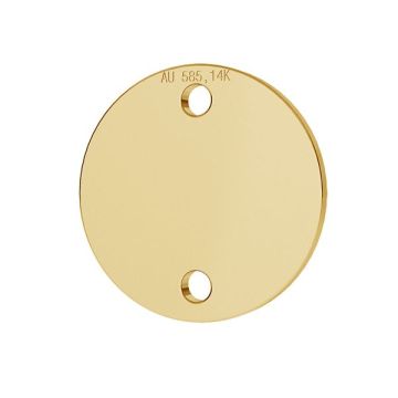 Round tag pendant*gold 585*Gold AU 585, 14K