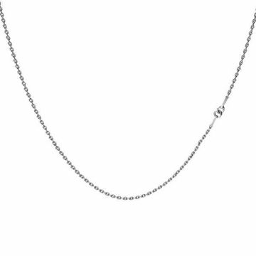 Necklace base, sterling silver 925, A 030 CHAIN 62 40 cm*PT - Platinum Plated