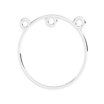 Round element, soldered jumprings, sterling silver 925, EL 47 25x25 mm