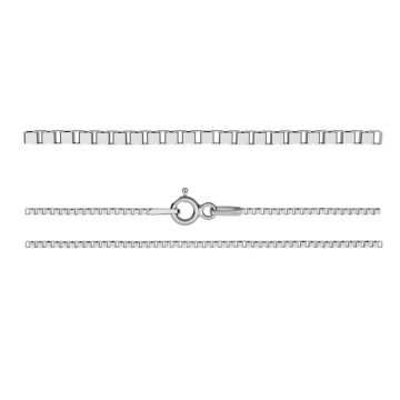 KV 012 4L 45 cm, venetian box chain sterling silver 925*PT - Platinum Plated