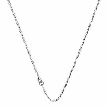 Necklace base, sterling silver 925, A 030 CHAIN 64 45 cm*PT - Platinum Plated