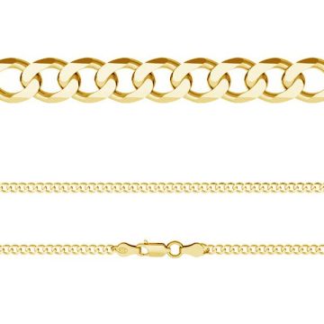 Curb chain 0,3 cm*sterling silver 925*18K - Light Yellow Gold Plated - 0,4 µm