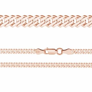 Rombo chain 0,4 cm*sterling silver 925*18K - Rose Gold Plated - 0,4 µm