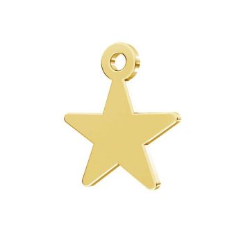 Ciondolo stella*argento sterling*24K - Placcato oro - 0,4 µm