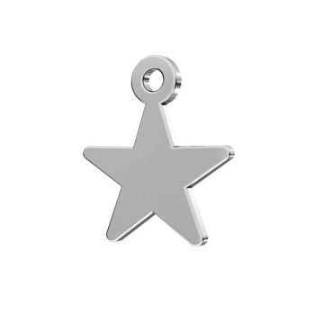 Ciondolo stella*argento sterling*PT - Placcato in platino