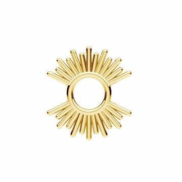 Sun pendant connector, sterling silver 925, ODL-01088 12x13 mm*24K - Gold Plated - 0,4 µm