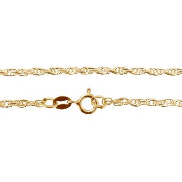 Anchor chain for celebrity necklace*sterling silver 925*18K - Light Yellow Gold Plated - 0,4 µm