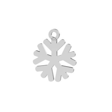 Ciondolo fiocco di neve, argento sterling, LKM-3238 - 0,50 10x12,5 mm