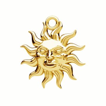 Ciondolo sole, argento 925, ODL-01111 17x18,7 mm*24K - Placcato oro - 0,4 µm