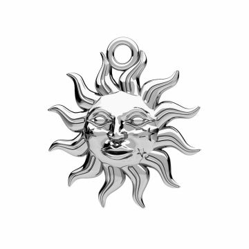 Colgante sol, plata 925, ODL-01111 17x18,7 mm*PT - Platinado