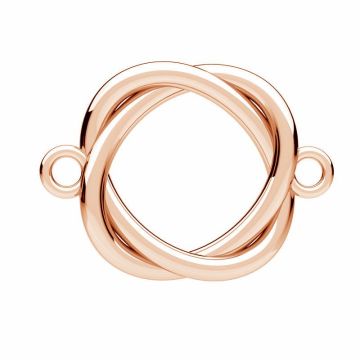 Round pendant connector*sterling silver 925*18K - Rose Gold Plated - 0,4 µm