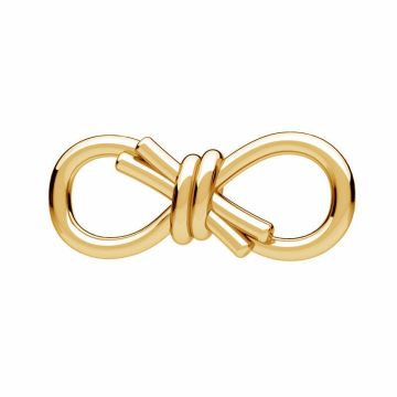 Ciondolo segno infinito*argento sterlina 925*18K - Placcato oro giallo chiaro - 0,4 µm