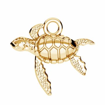 Colgante Tortuga, plata 925*18K - Ba?o de Oro Amarillo Claro - 0,4 µm