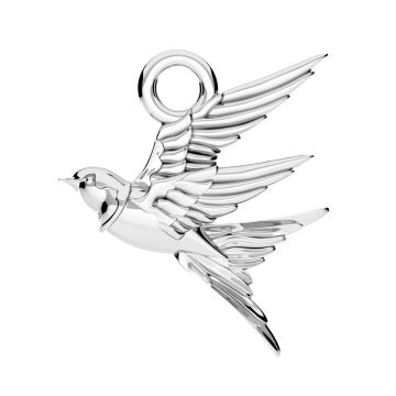 Colgante golondrina, plata de ley 925, ODL-01126 12,4x13,2 mm