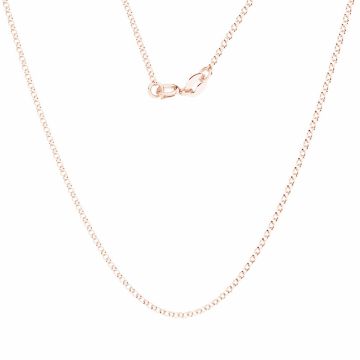 Round rolo chain*sterling silver 925*18K - Rose Gold Plated - 0,4 µm