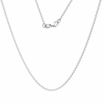 Round rolo chain*sterling silver 925*RH - White Rhodium Plated