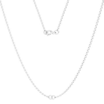 Necklace base, sterling silver 925, ROLO 025/D CHAIN 71 41 cm