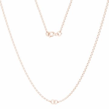 Necklace base, sterling silver 925, ROLO 025/D CHAIN 71 41 cm*18K - Rose Gold Plated - 0,4 µm