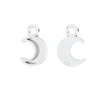 Colgante luna base resina*plata 925