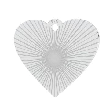 Colgante corazón, plata de ley 925, LKM-3251 - 0,50 13x15 mm