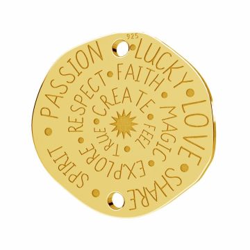 Talisman pendant connector*sterling silver*24K - Gold Plated - 0,4 µm