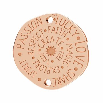 Talisman pendant connector*sterling silver*18K - Rose Gold Plated - 0,4 µm