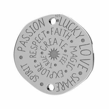 Talisman pendant connector*sterling silver*PT - Platinum Plated