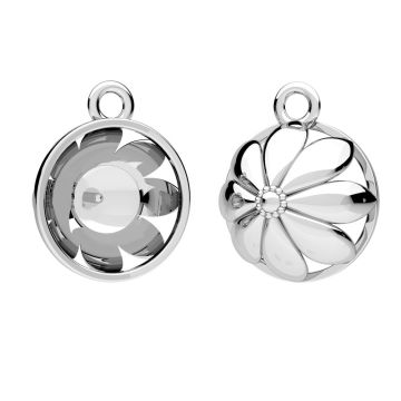 Colgante flor - engaste de perlas*plata de ley 925