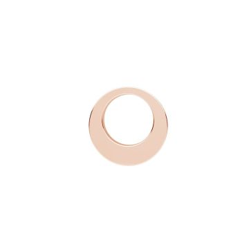 Mini colgante Donut, plata 925, LKM-3310 - 0,60 4x6,2 mm*18K - Ba?o de Oro Rosa - 0,4 µm